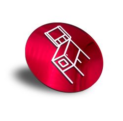 Mirrored Pinball Machine Drink Coaster - Red
